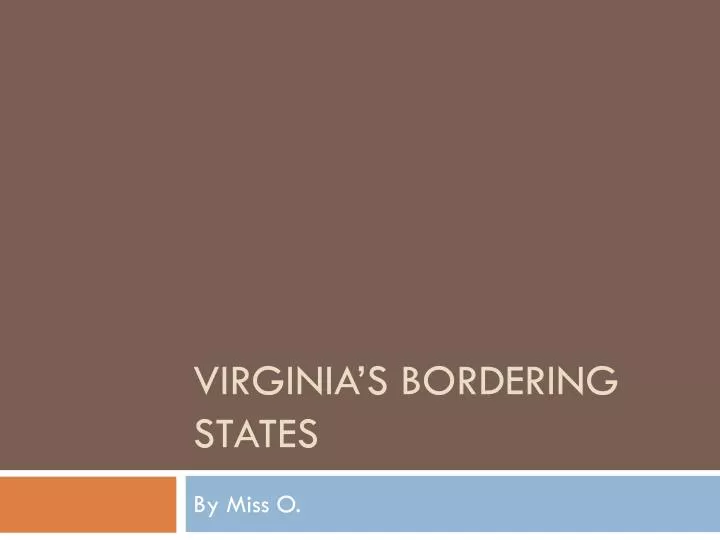 virginia s bordering states n.
