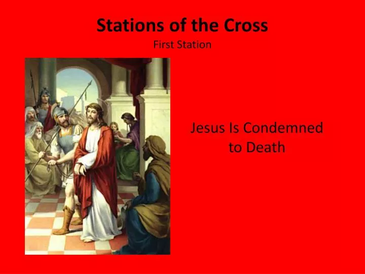 stations of the cross first station n.