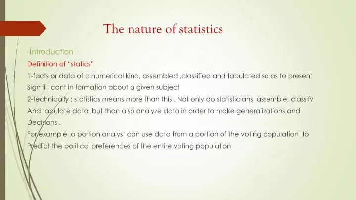 PPT - The nature of statistics PowerPoint Presentation, free download -  ID:2519027