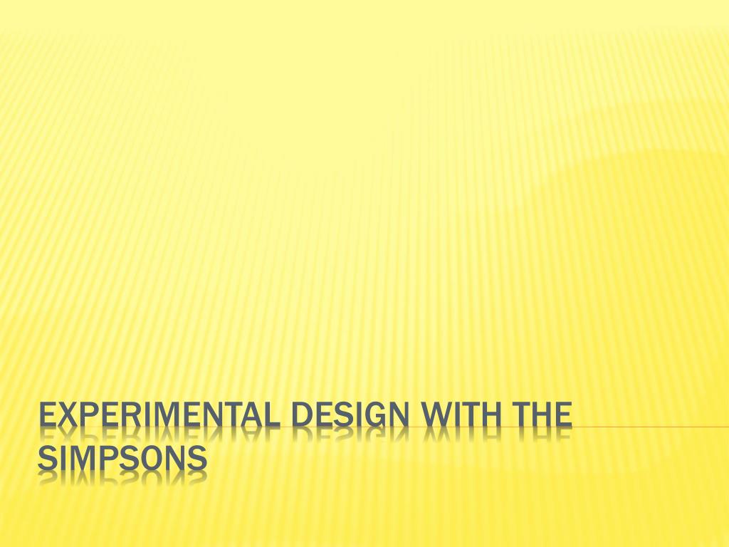 simpsons experimental design answer key