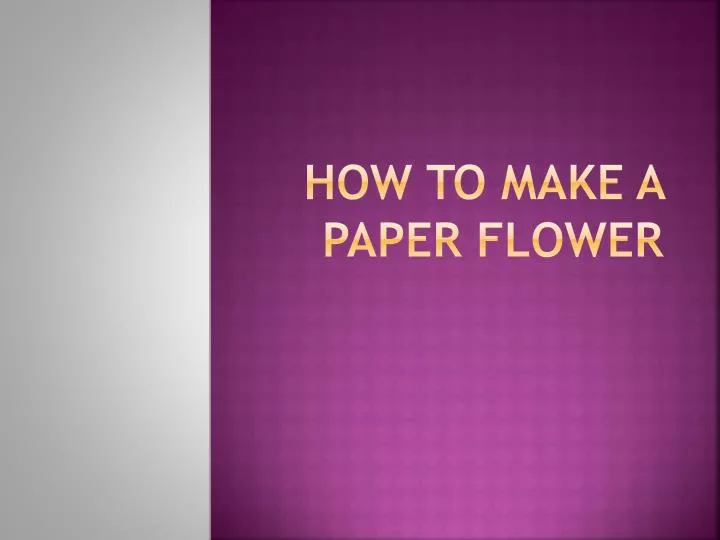 how to make a paper flower n.