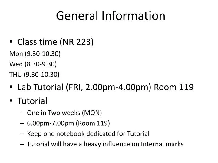 PPT - General Information PowerPoint Presentation, free download - ID ...
