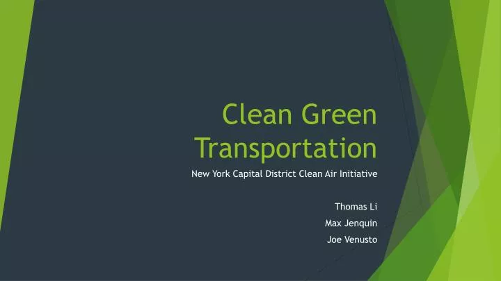 clean green transportation n.