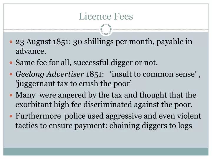 licence fees n.