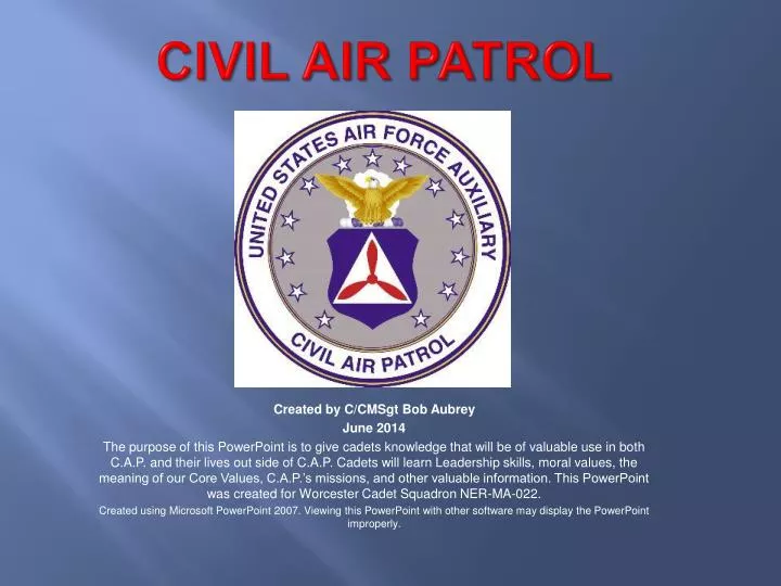 PPT Civil air patrol PowerPoint Presentation, free download ID2522027