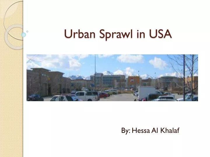 urban sprawl in usa n.