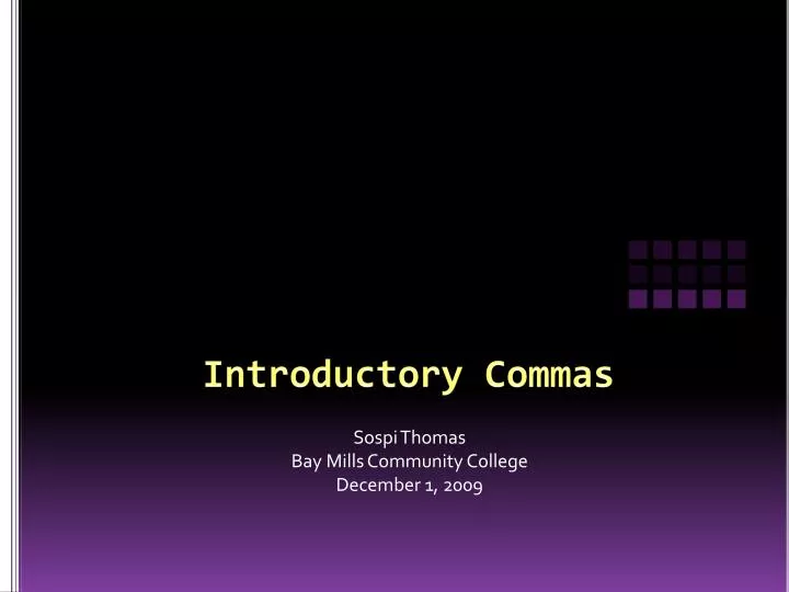 introductory commas n.