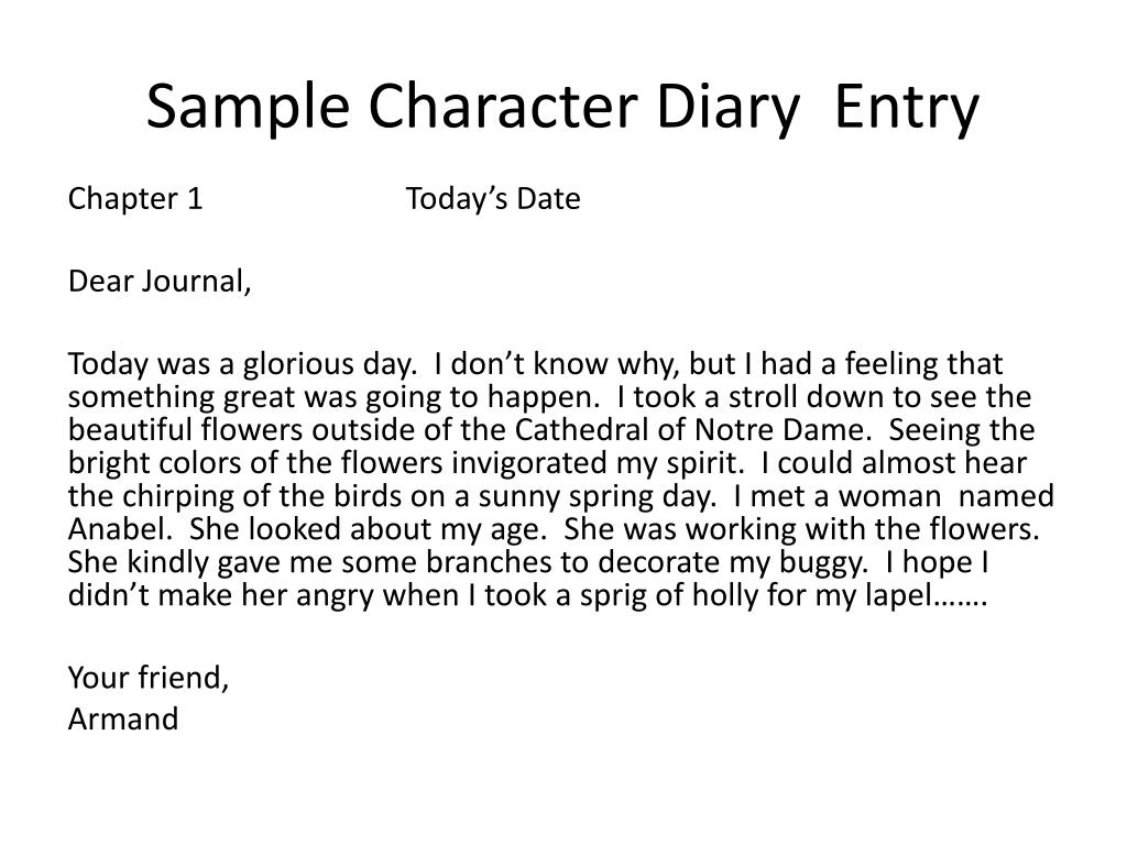 Character Diary Entry Templates character-diary-entry-templates