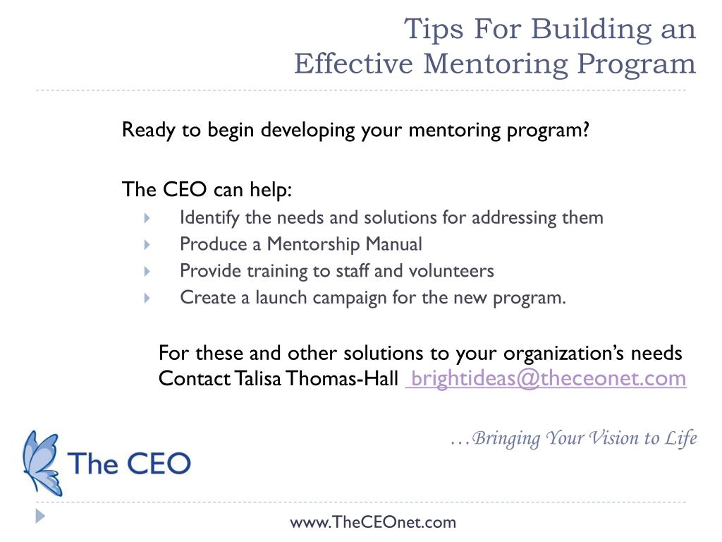 PPT - Tips For Building An Effective Mentoring Program PowerPoint ...