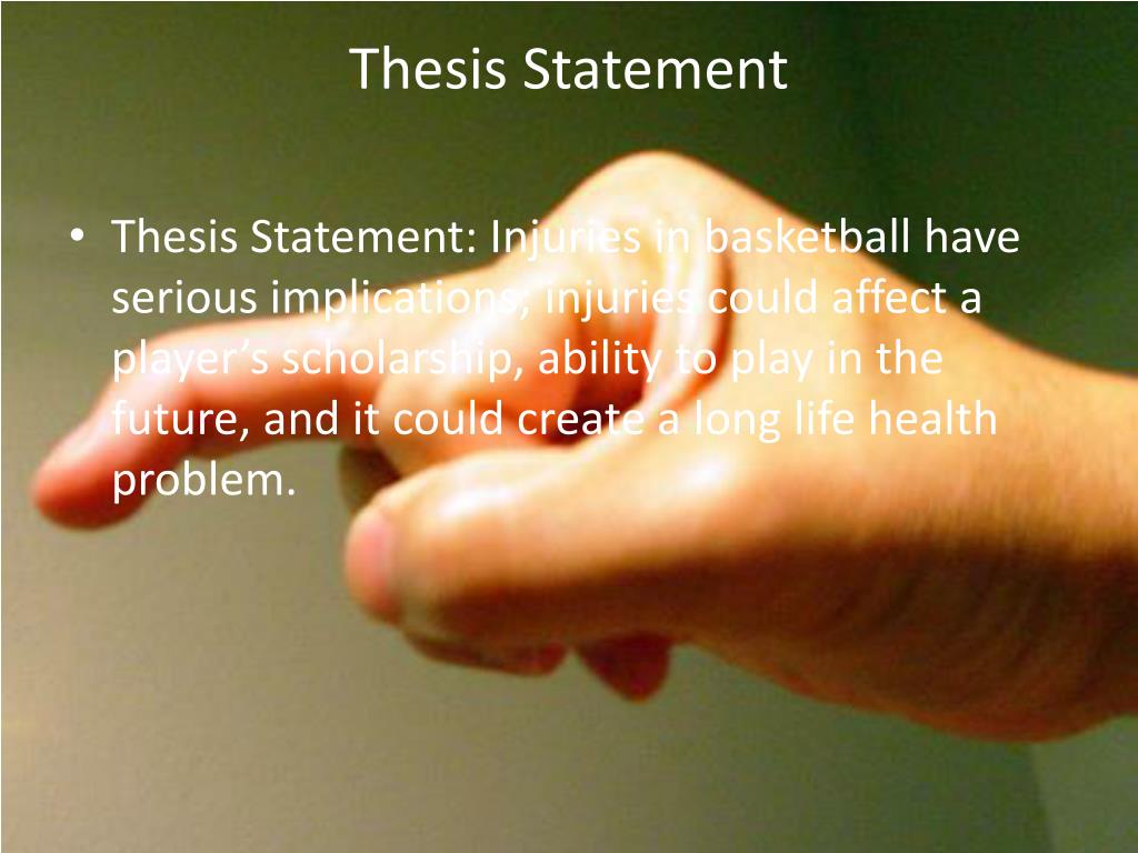 thesis statement on basketball team