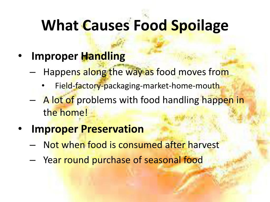 ppt presentation on food spoilage