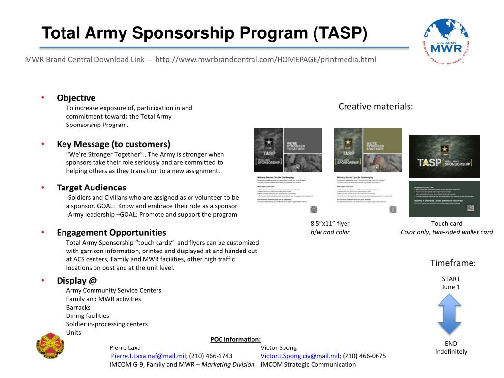 Total Army Sponsorship Program PPT - Total Army Sponsorship Program (TASP) PowerPoint Presentation, free download - ID:2523286