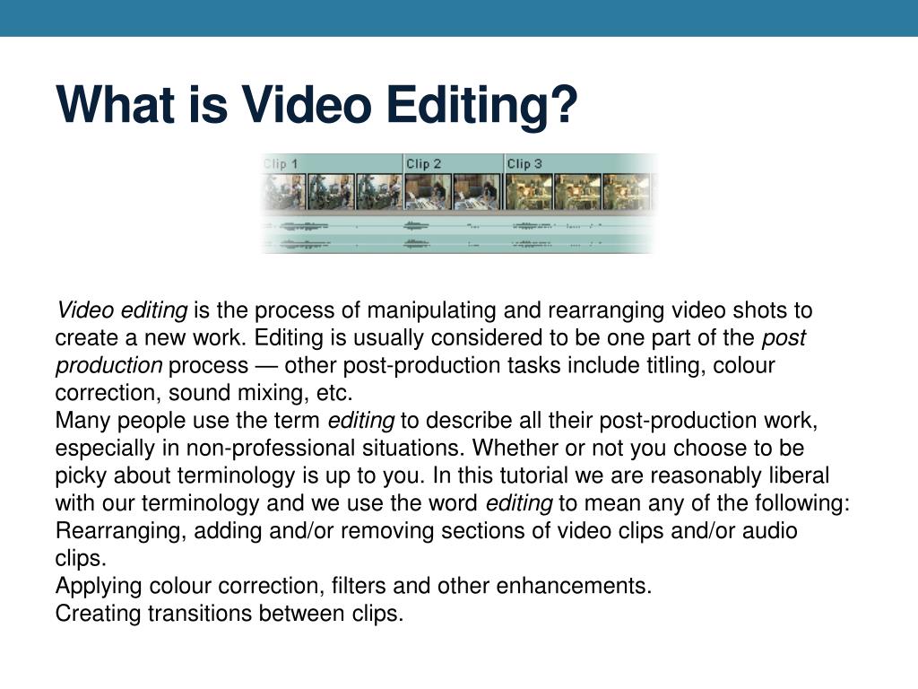 presentation about video editing