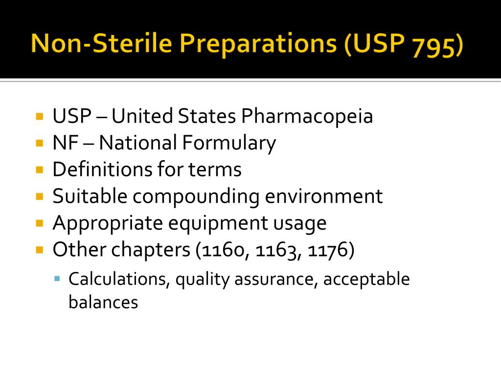 PPT NonSterile Preparations ( USP 795) PowerPoint Presentation, free
