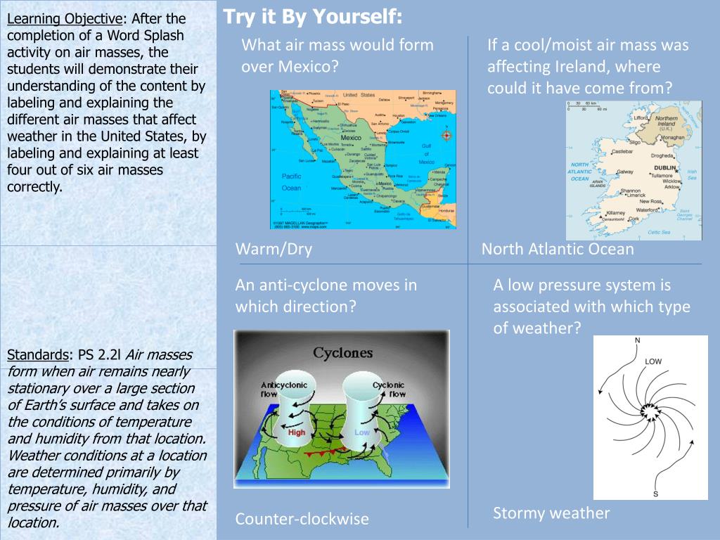 PPT - Aim : What are the six air masses that affect weather in the ...