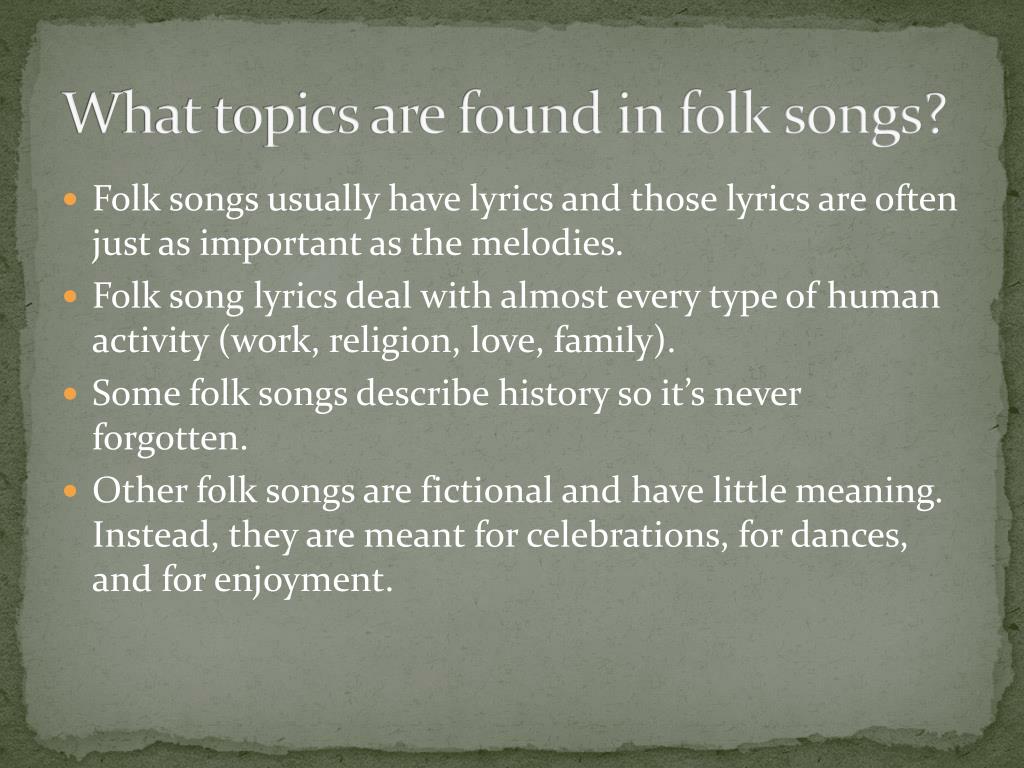 research topics on folk music