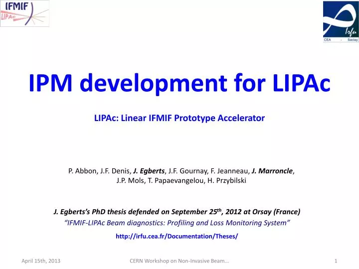 PPT - IPM development for LIPAc PowerPoint Presentation, free download ...
