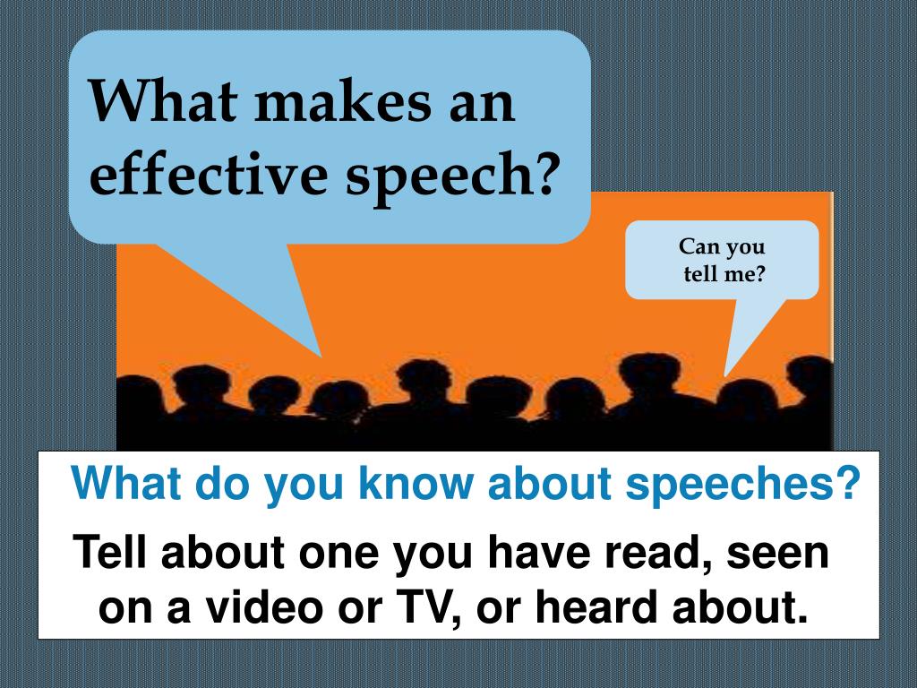 speech it means