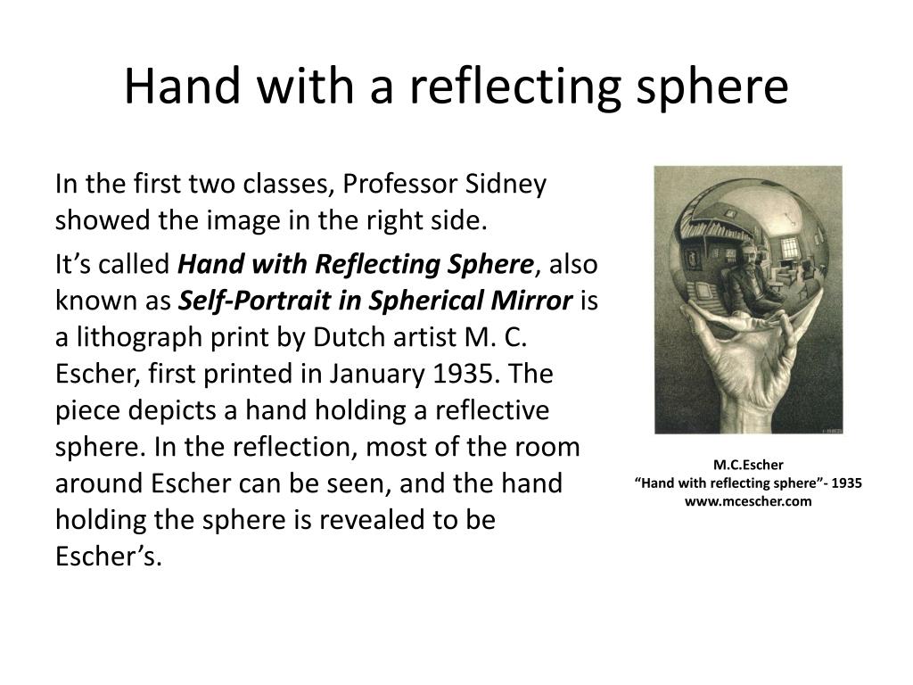 hand with reflecting sphere