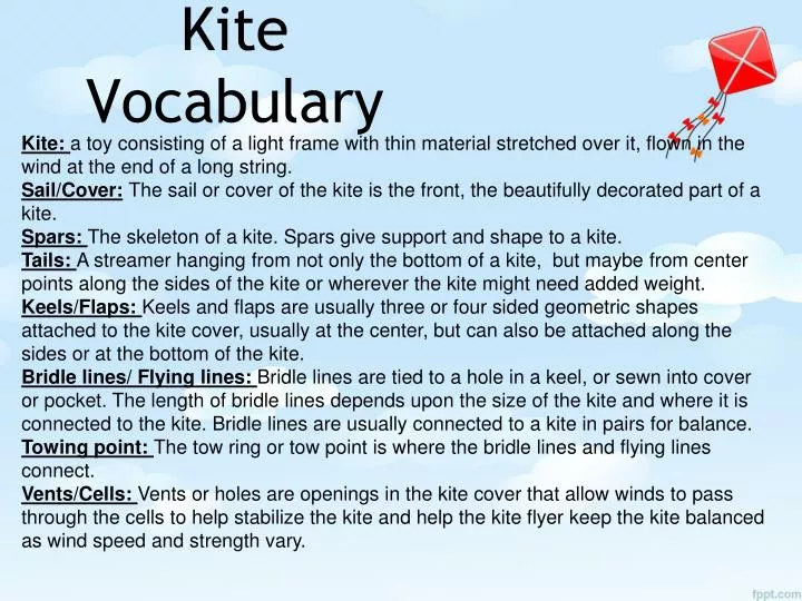 PPT - Kite Vocabulary PowerPoint Presentation, free download - ID:2525950