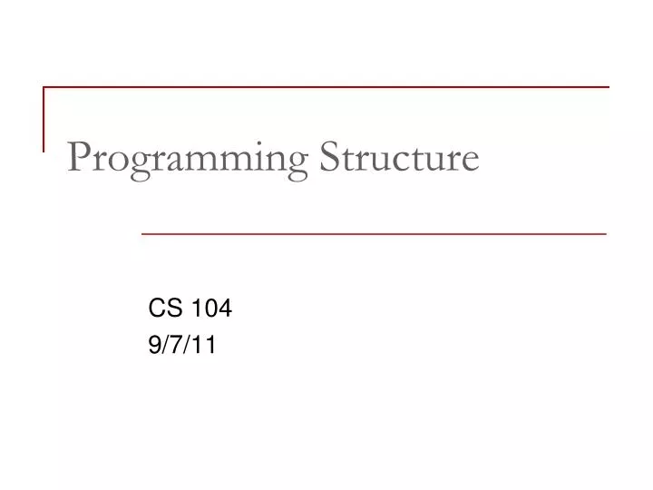PPT - Programming Structure PowerPoint Presentation, free download - ID ...