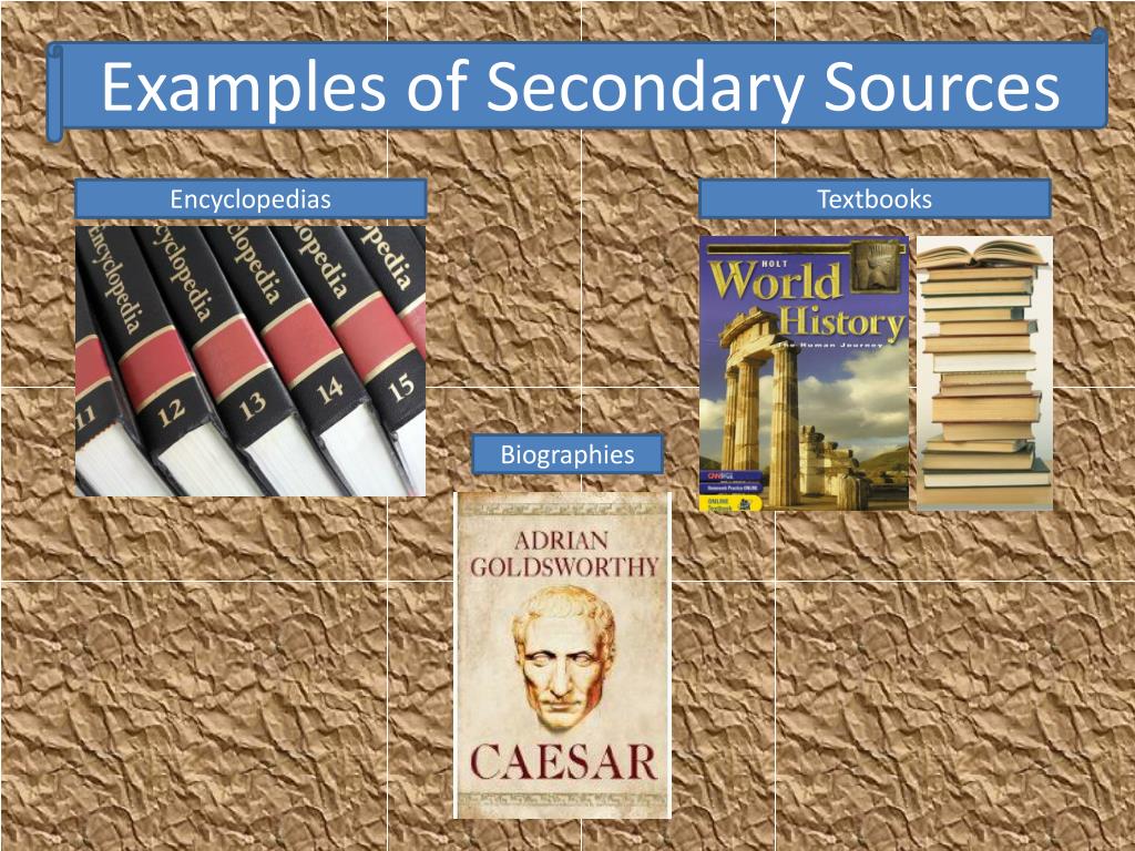 biography as secondary source