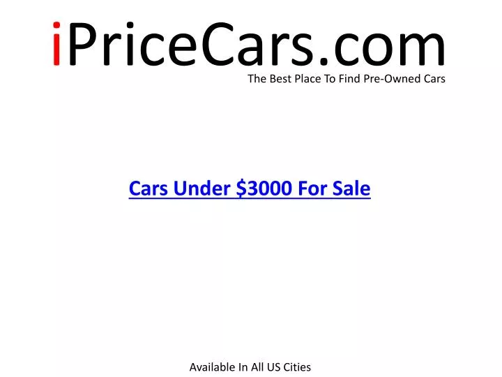 PPT Used Cars Under 3000 PowerPoint Presentation, free download ID