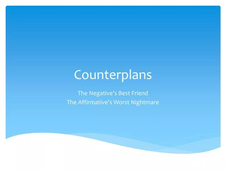PPT Counterplans PowerPoint Presentation Free Download ID 2528100