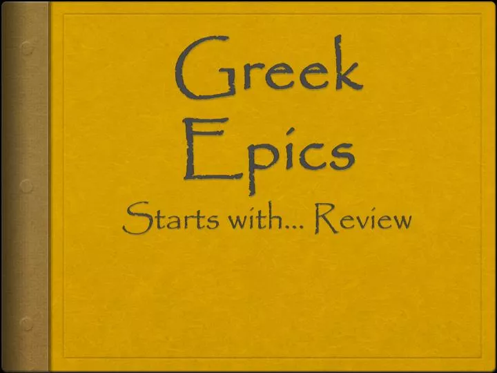 PPT Greek Epics PowerPoint Presentation, free download ID2528285