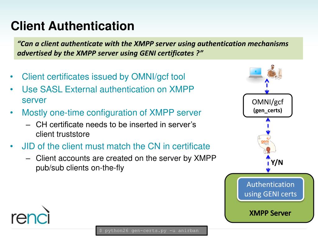 em client authentication failed