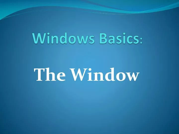 presentation about windows