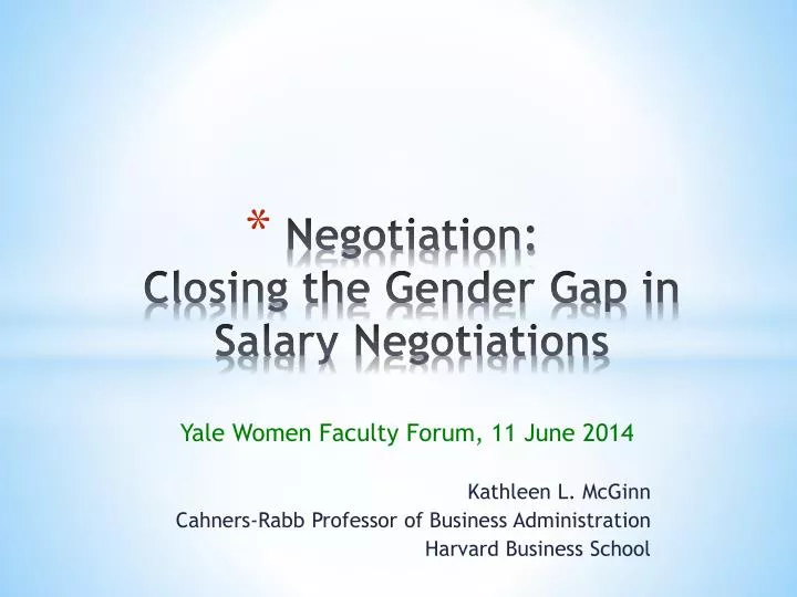 negotiation closing the gender gap in salary negotiations n.