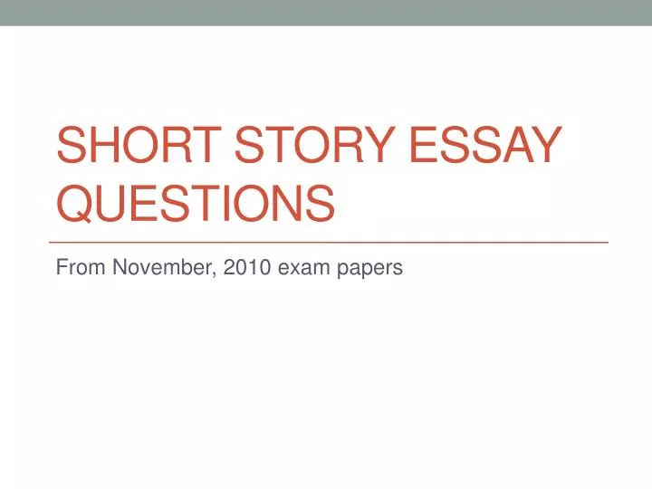personal story essay questions