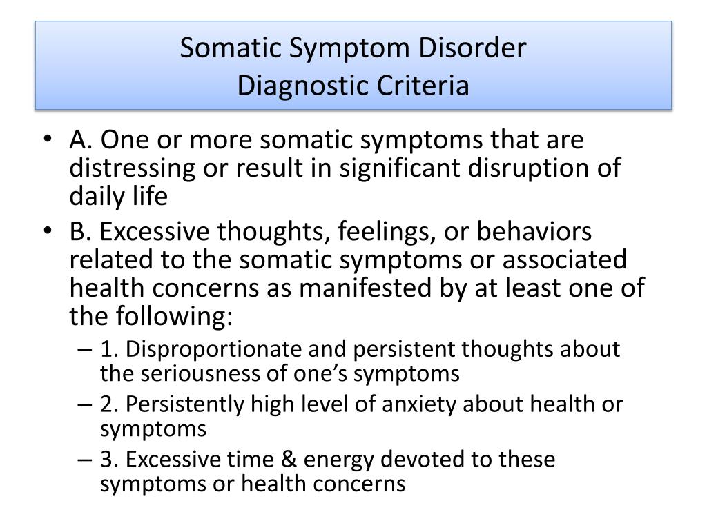 Ppt Somatic Symptoms And Related Disorders Dsm 5 Powerpoint