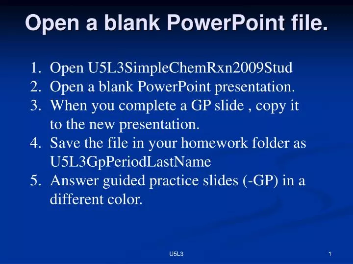 open a blank powerpoint file n.