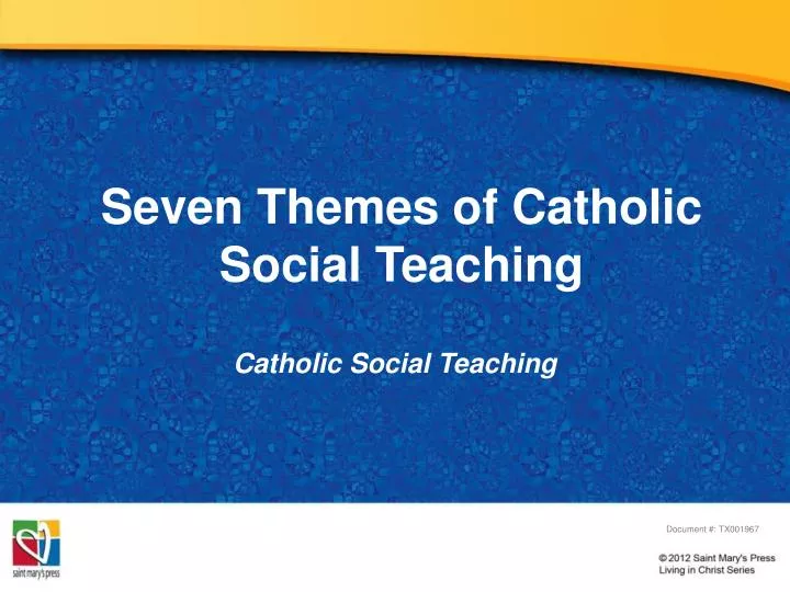 seven themes of catholic social teachings