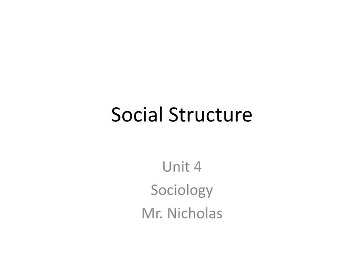 ppt social structure powerpoint presentation id 2529933 social structure