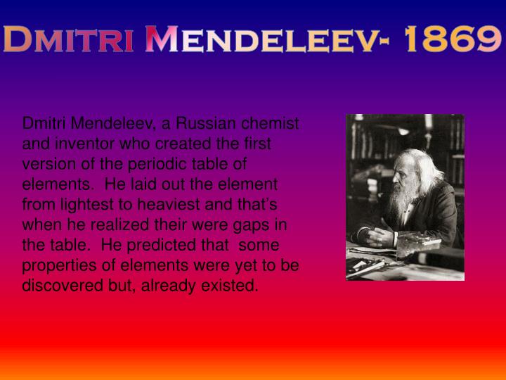 Dmitri Mendeleev Periodic Table 1869 - Chemical properties and usage - SSC Chemistry - Dating from 1869, these notes show the early concept of a periodic table of the elements.