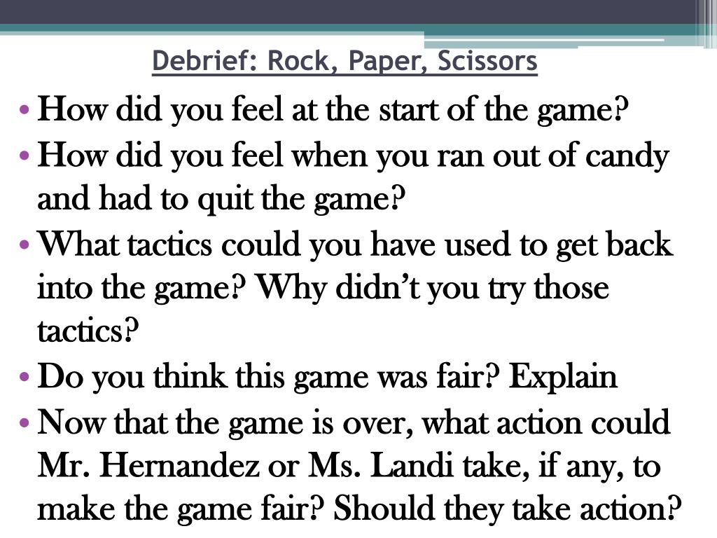 Z. Z Scissors Paper Stone  Scissors beats paper (cuts it)  Paper beats  rock (wraps it)  Rock beats scissors (blunts it)  Showing the same is a  draw. - ppt download