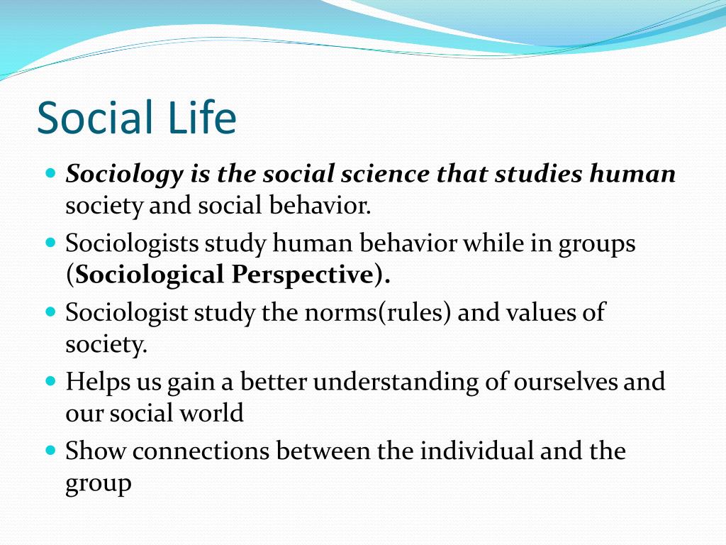 presentation on social life