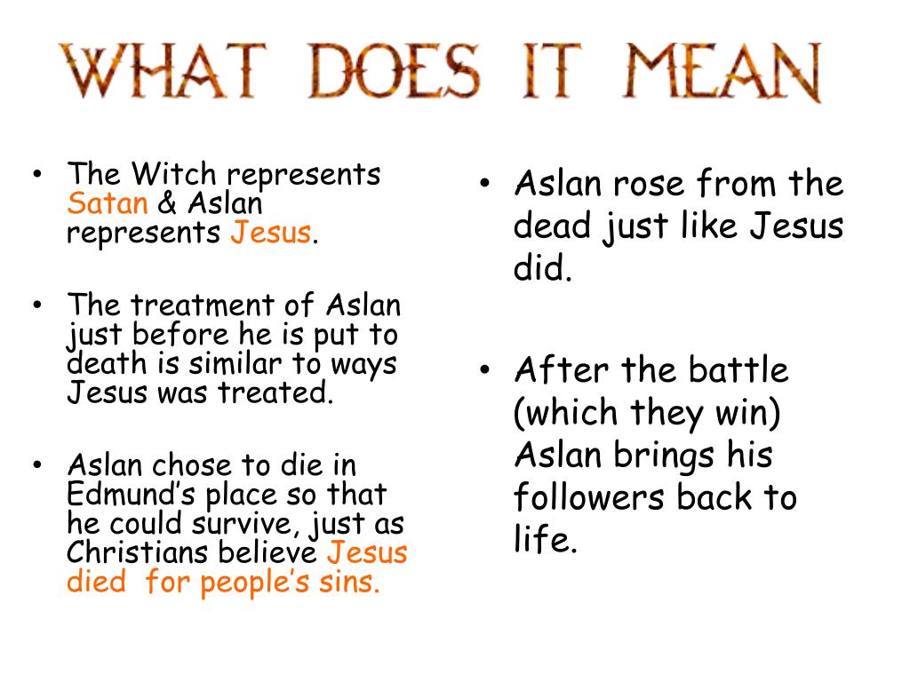 The Lion, the Witch, & the Wardrobe: Aslan vs. Jesus Christ Venn Diagram