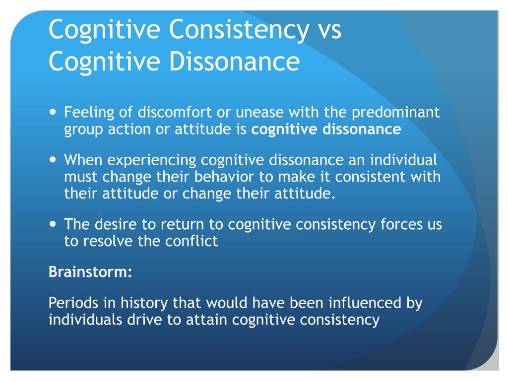 cognitive consistency definition