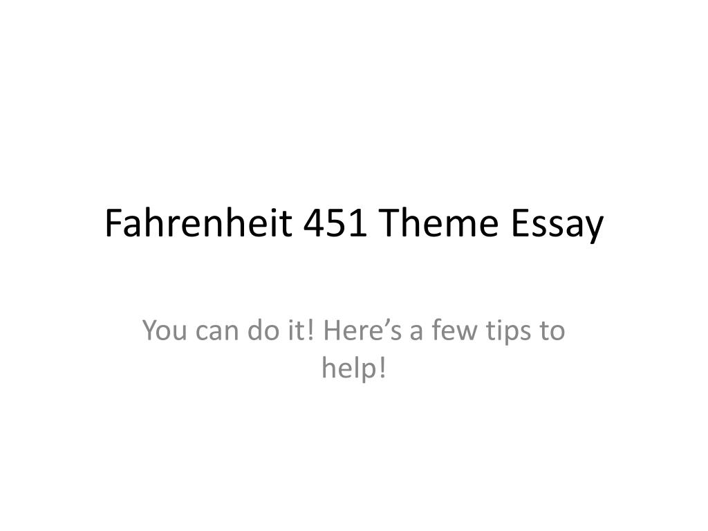 theme of fahrenheit 451 essay