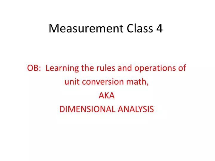 Ppt measurement class 4 powerpoint presentation free download id 