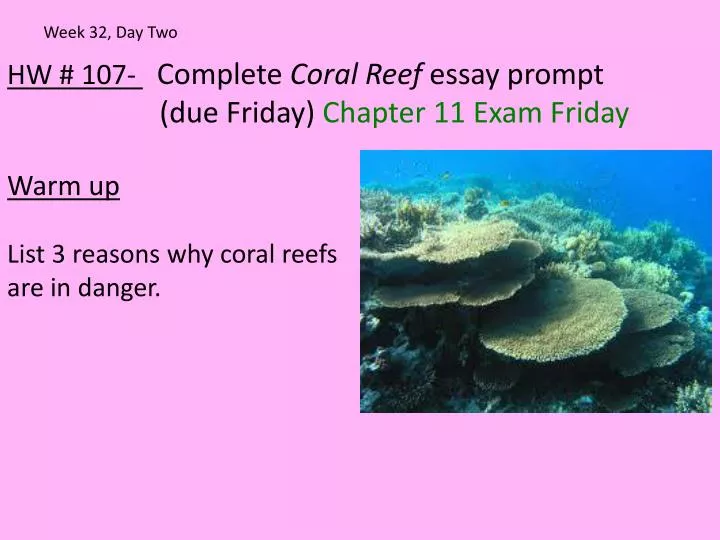 coral reef research paper topics