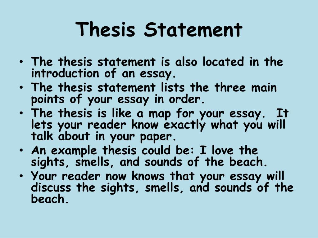 thesis statement for descriptive essay