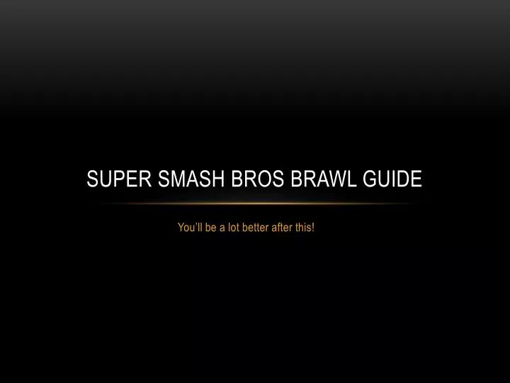 super smash bros brawl guide n.