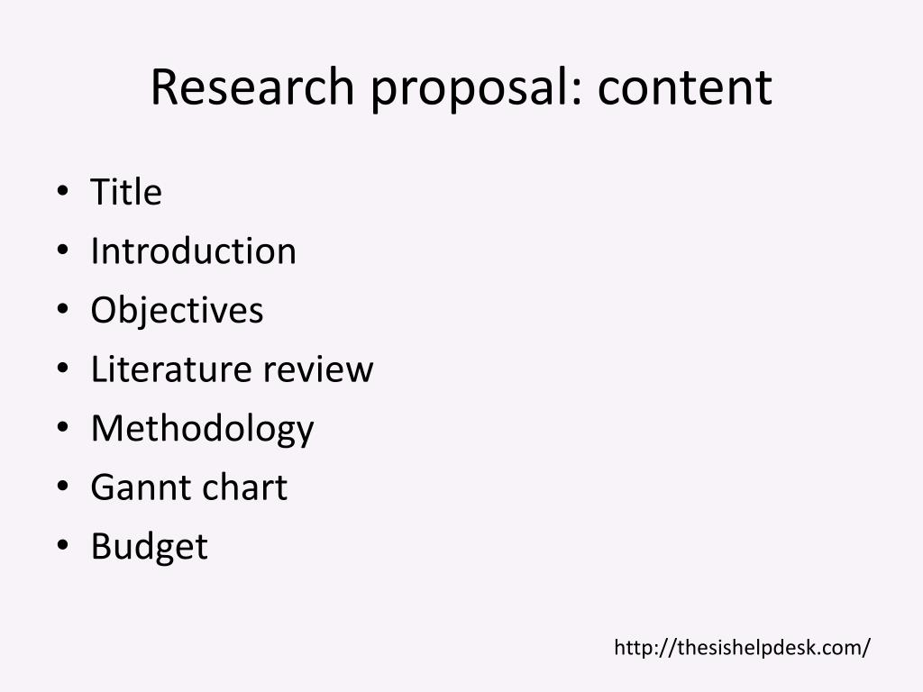 research proposal information meaning