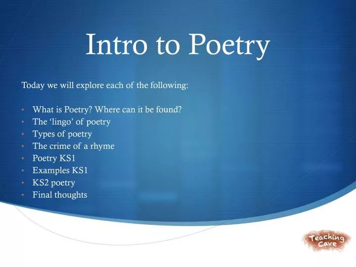 how to make a poetry presentation interesting