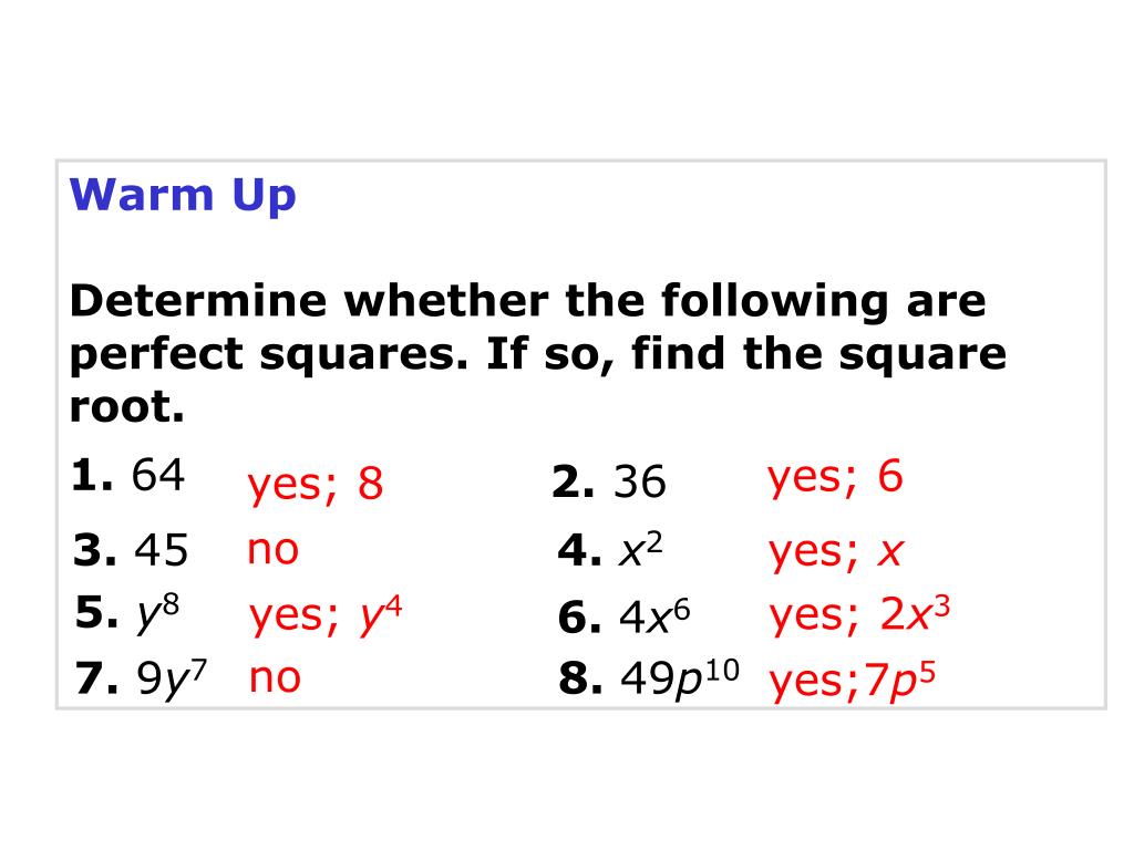 Square root of 64 slidesharetrick